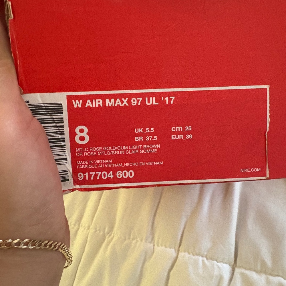 Air max 97’s metallic rose